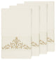 Scarlet 4-Piece Embellished Bath Towel Set, Cream