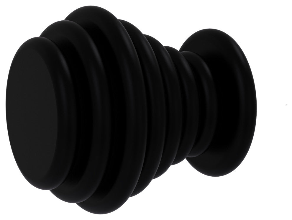 Designer Cabinet Knob, Matte Black