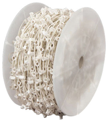 1000' Commercial C7 Christmas Light Socket Set Spool, 12" Spacing, White