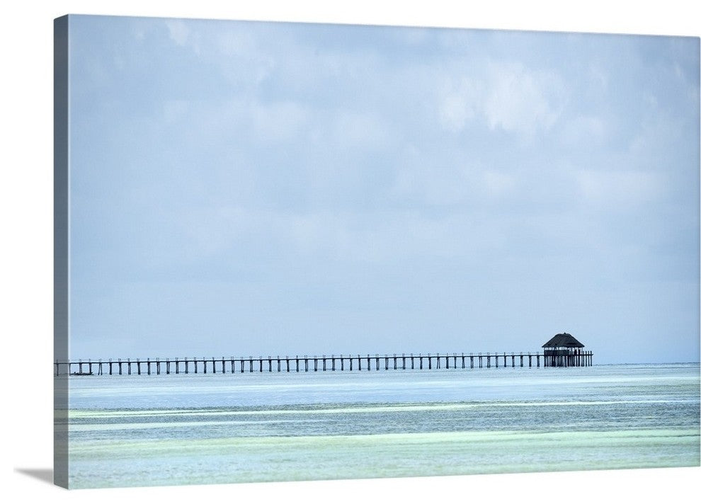 "Pier Far" Wrapped Canvas Art Print, 24"x16"x1.5"