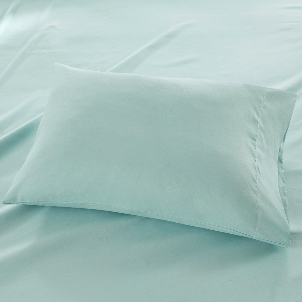Madison Park Microcell 3M Scotchgard Moisture Treatment Sheet Set, Seafoam, Twin