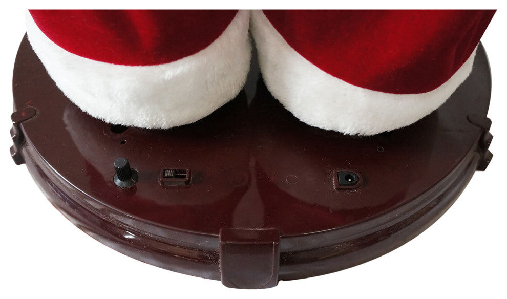 4' Music and Motion African American Santa Claus, the Chimney, Home Decor