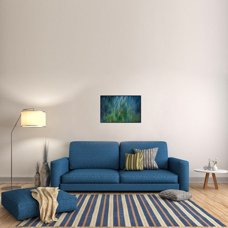 "Electro-Shock Blues" Framed Canvas Giclee by Abrantespaulo, 31x21"