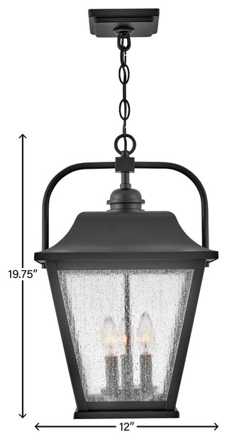 Hinkley Kingston Medium Hanging Lantern, Black
