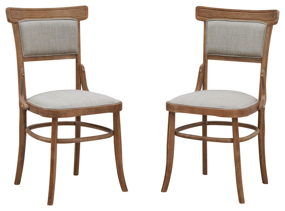 Diana Linen Upholstered Seat Dining Chair, Vintage Honey, Set of 2