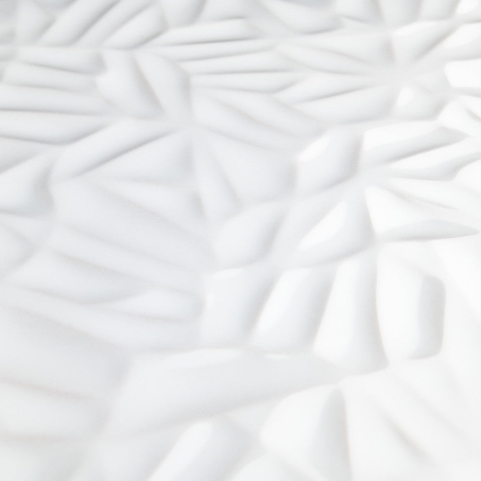 More Petal Glossy White Ceramic Wall Tile