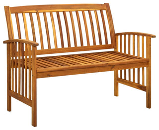 Vidaxl Garden Bench With Cushion 46.9" Solid Acacia Wood