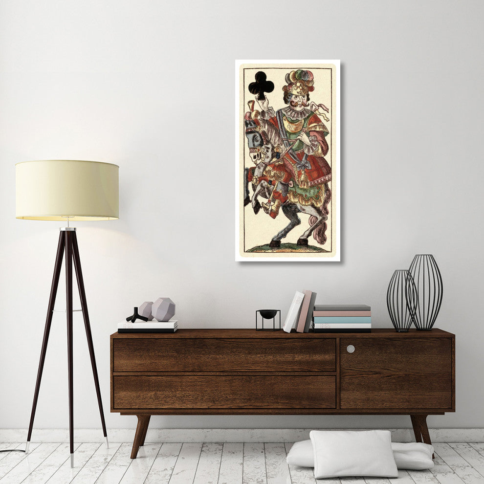 "Knight of Clubs (Bauern Hochzeit Deck)" Paper Art, 26"x50"
