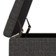Harrison Large Square Coffee Table Storage Ottoman, Ebony