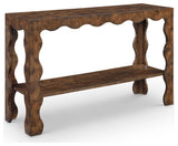 Vassa Burl Veneer Console Table, Brown
