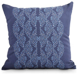 Dotted Focus Blue Geometric Print Decorative Outdoor Throw Pillow, 18"