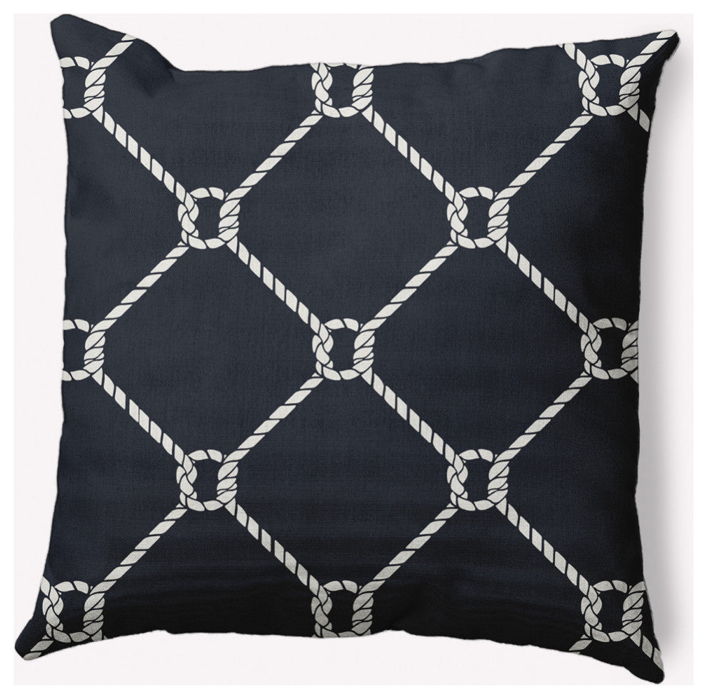 20x20" Ahoy! Nautical Decorative Indoor Pillow, Shark Blue