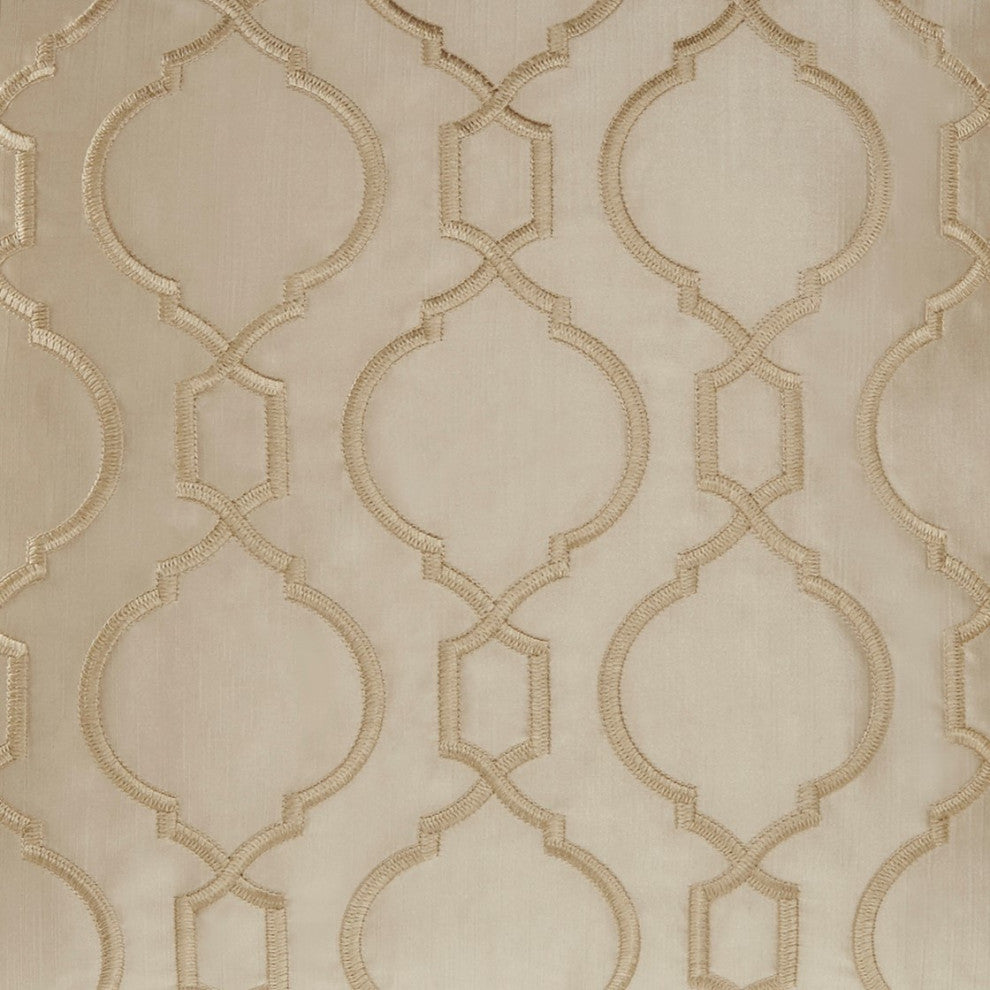 Croscill Montague Ogee Embroidered Euro Sham, Silver