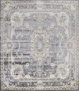 Grey Floral Medallion Transitional Turkish Rug Oriental Carpet 10x10