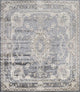 Grey Floral Medallion Transitional Turkish Rug Oriental Carpet 10x10