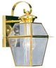 Westover Outdoor Wall Lantern, Polished Brass