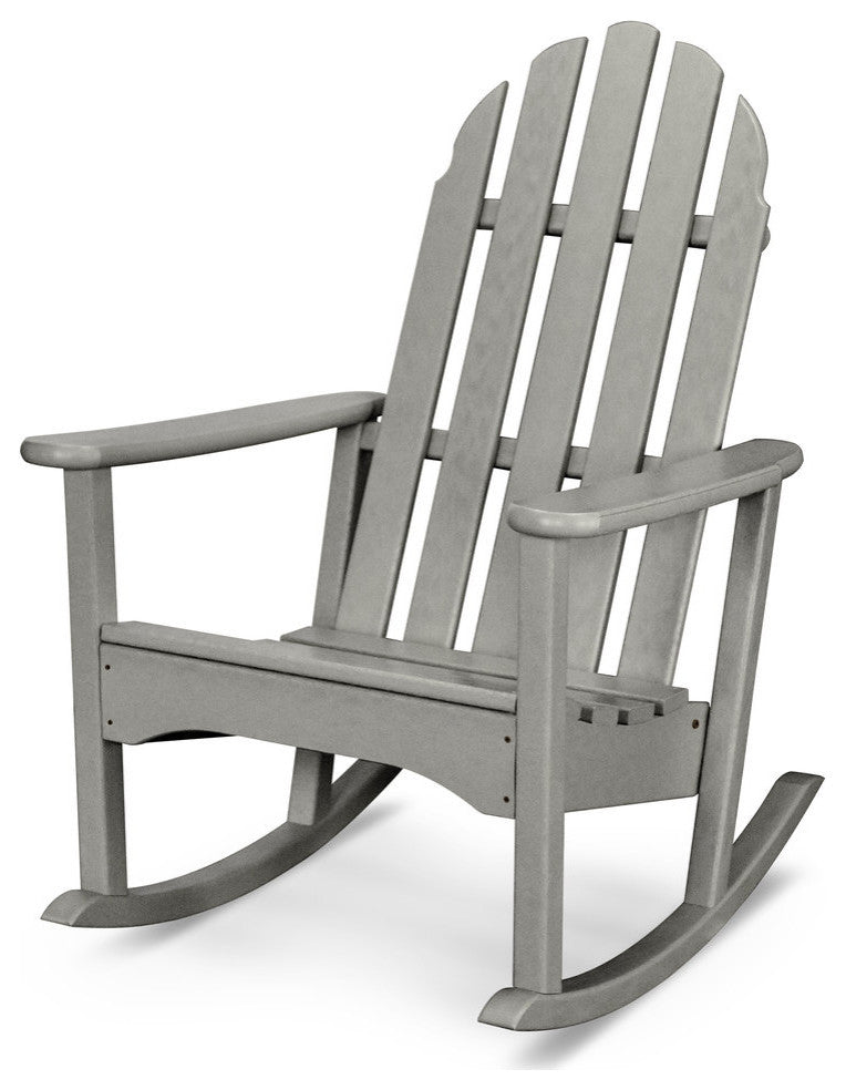 Polywood Classic Adirondack Rocking Chair, Slate Gray