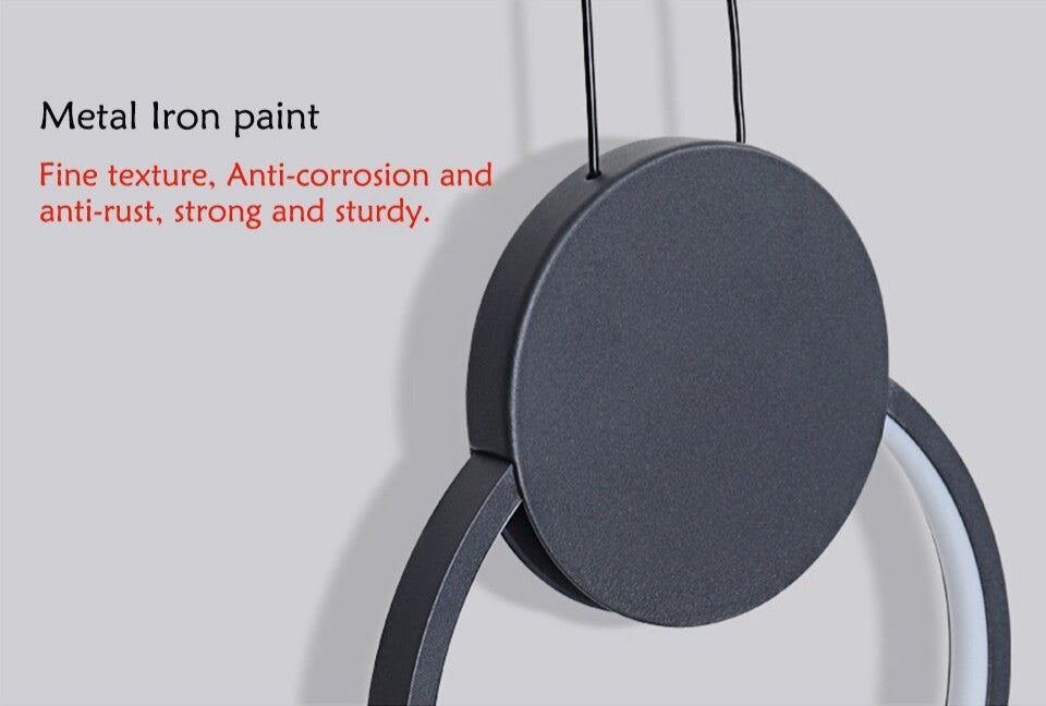 MIRODEMIÂ® Bouyon | Modern LED Minimalist Creative Long Pendant Light, Round