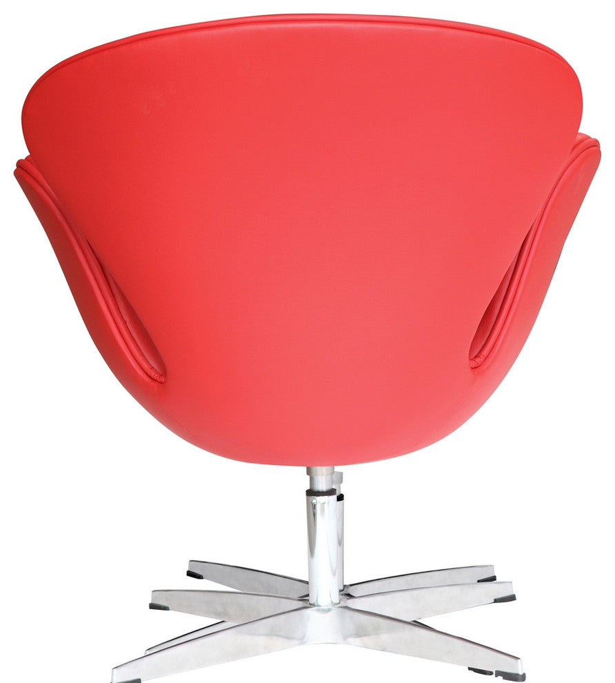 Modern Classics Swan Chair Leather, Red