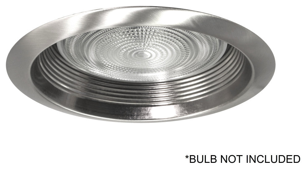 NICOR 6 inch White Recessed Baffle Trim, Nickel