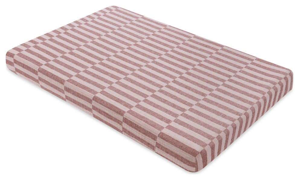 Mini Crib Sheet, GOTS Certified Organic Muslin Cotton, Maroon Stripe