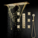 LED Mist Shower System With Hand Shower, Style C - Touch Panel Light