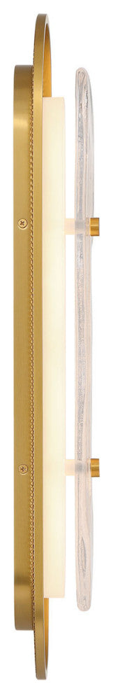 Tramore, Wall Sconce, 22", Gold, Silver Glass