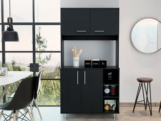 Colorado Multipurpose Pantry Cabinet with Open Counter & Three Open Shelves