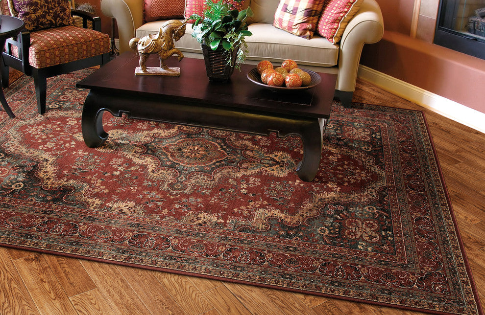 Couristan Old World Classics Kerman Medallion Area Rug, Burgundy, 4'6" x 6'6"