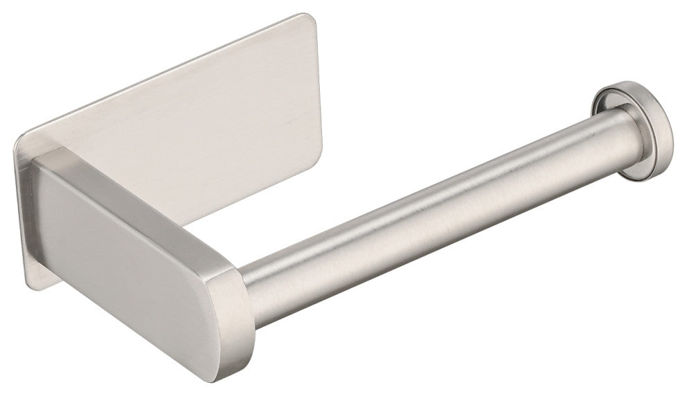 Wall Mounted Self-Adhesive Bathroom Toilet Paper Holder Roll Dispenser, Brushed Nickel