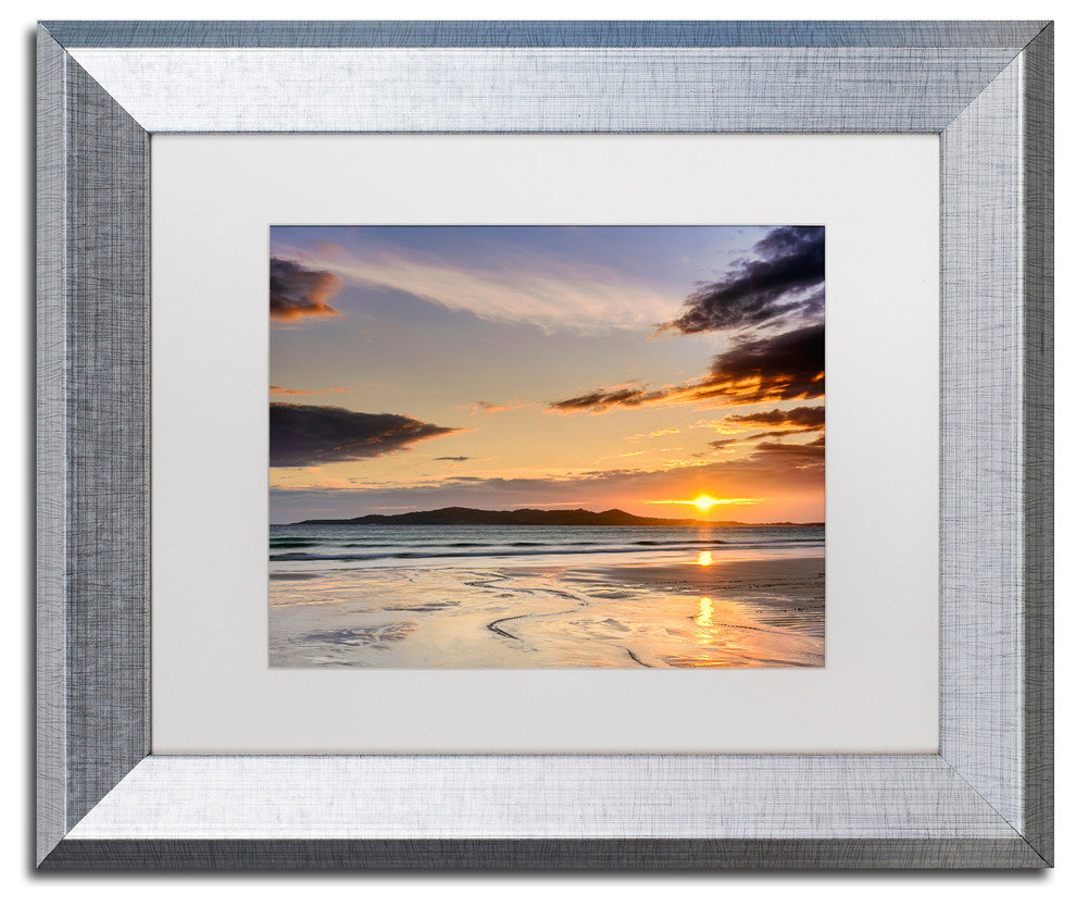 Michael Blanchette 'Patterns in Sand' Art, Silver Frame, White Mat, 14x11