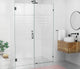 78"x59" Frameless Hinged Shower Door, Wall Hinge Door Style, Oil Rubbed Bronze