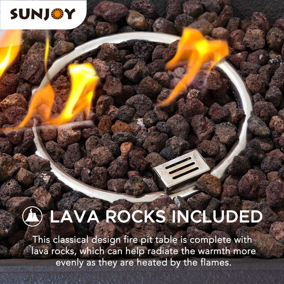 Sunjoy Slate Square LP Firepit