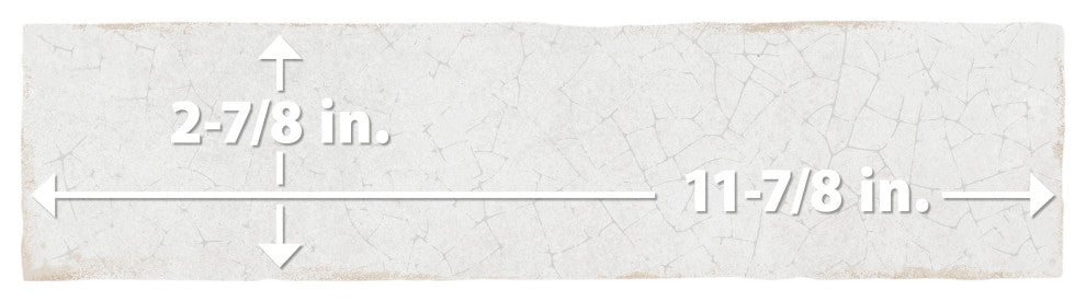 Crackle Cream Ceramic Wall Tile, White