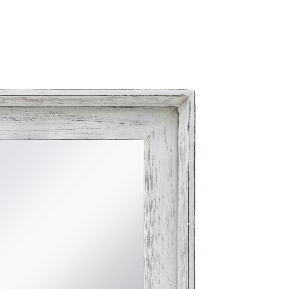 Picket Fence Mirror Blanc Finish