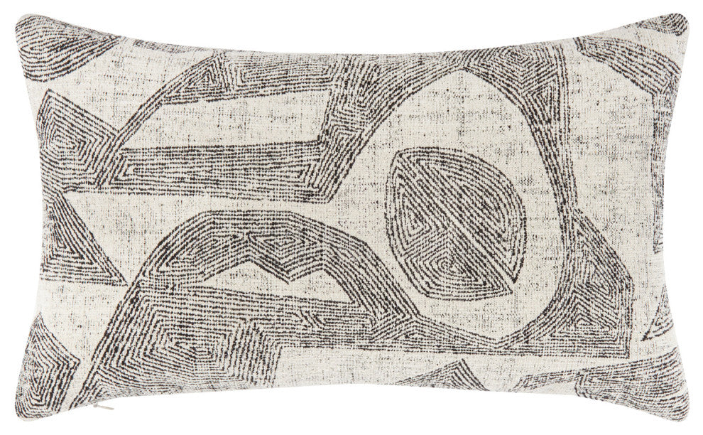 Influence Ebony Indoor/Outdoor Performance Pillow, 12"x20"