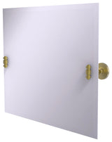 Frameless Landscape Beveled Edge Tilt Mirror, Satin Brass