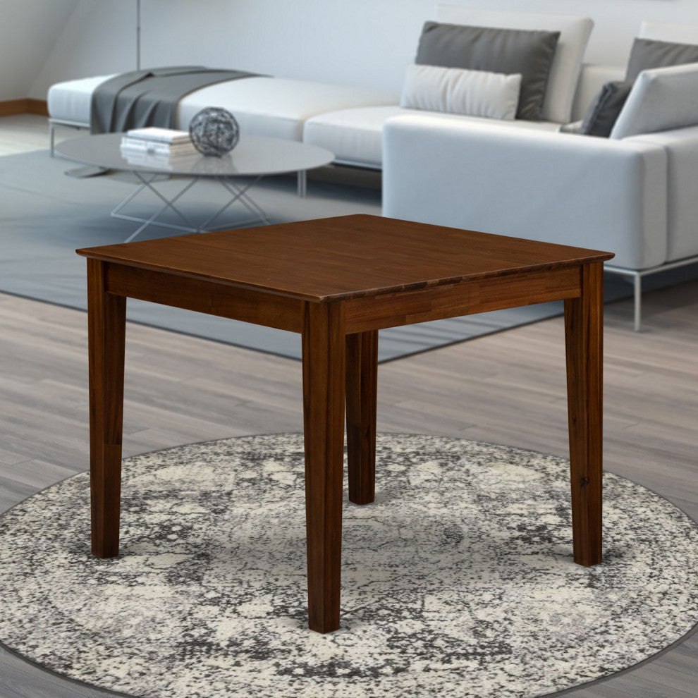 Dinette Table, Natural Color Top Surface, Wooden Legs Natural Finish