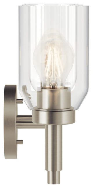Madden Wall Sconce, Clear Glass, Brushed Nickel, 3 Light