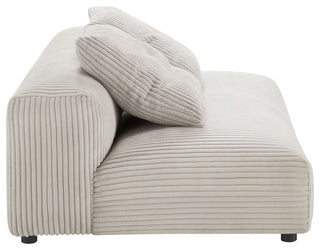 Solace 2-Piece Modular Corduroy Upholstered Sectional Sofa With Chaise, Almond