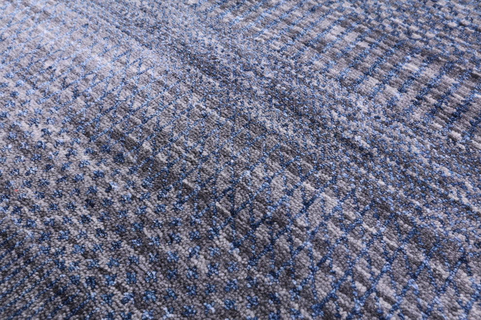 Hand-Knotted Savannah Grass Wool and Silk Rug 9' 0" X 12' 3" Q11919