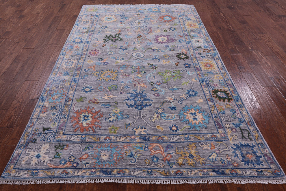 6' 0" X 9' 3"  Turkish Oushak Hand Knotted Wool Rug - Q15602