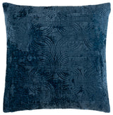 Surya Velvet Deco Dark Blue Pillow Cover 20"H X 20"W