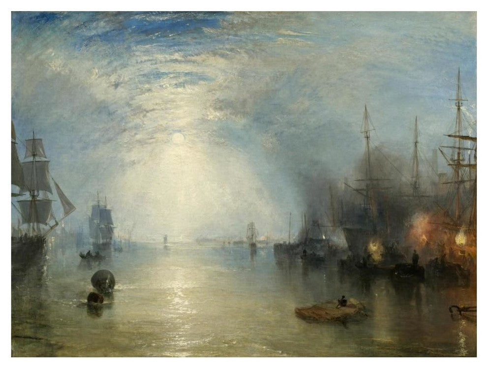 "Keelmen Heaving in Coals by Moonlight, 1835" Paper Art, 50"x38"