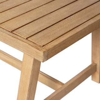 Cypress Outdoor Patio Dining Table, Blonde Eucalyptus Wood