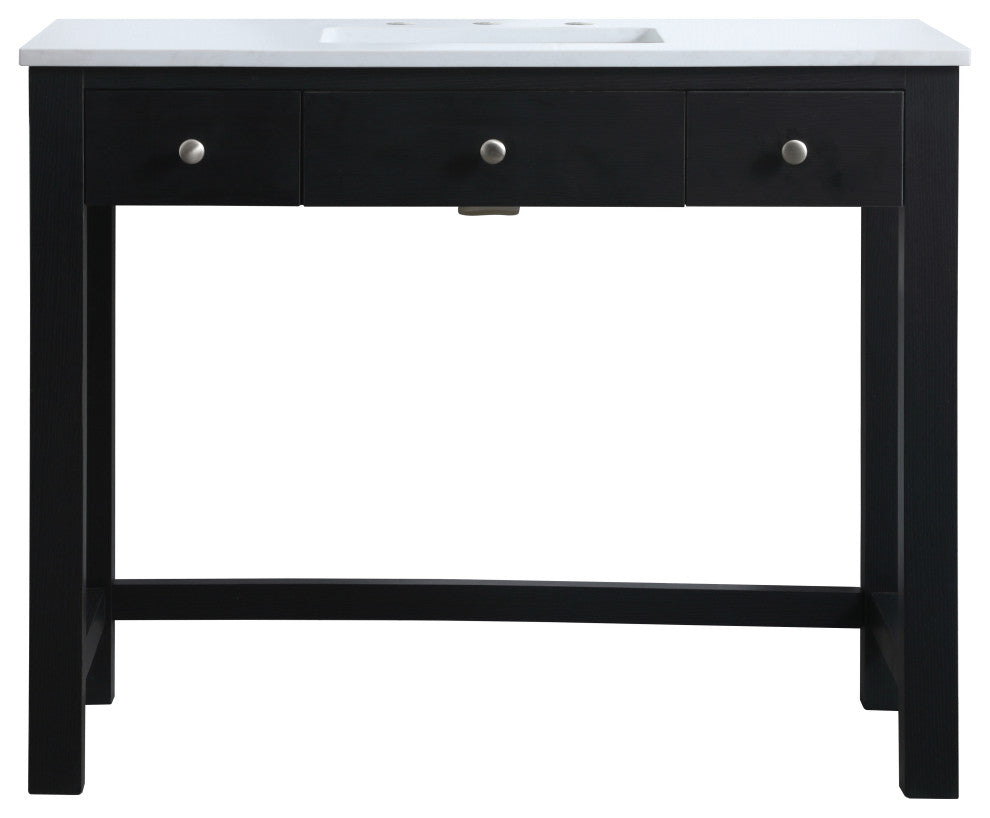 42" ADA Compliant Bathroom Vanity, Black