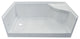 Valley Acrylic White Acrylic Integral Molded Seat Shower Base 60", White, 60"x30