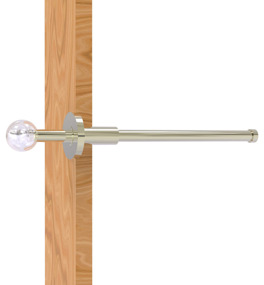 Clearview Retractable Pullout Garment Rod, Polished Nickel