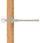 Clearview Retractable Pullout Garment Rod, Polished Nickel