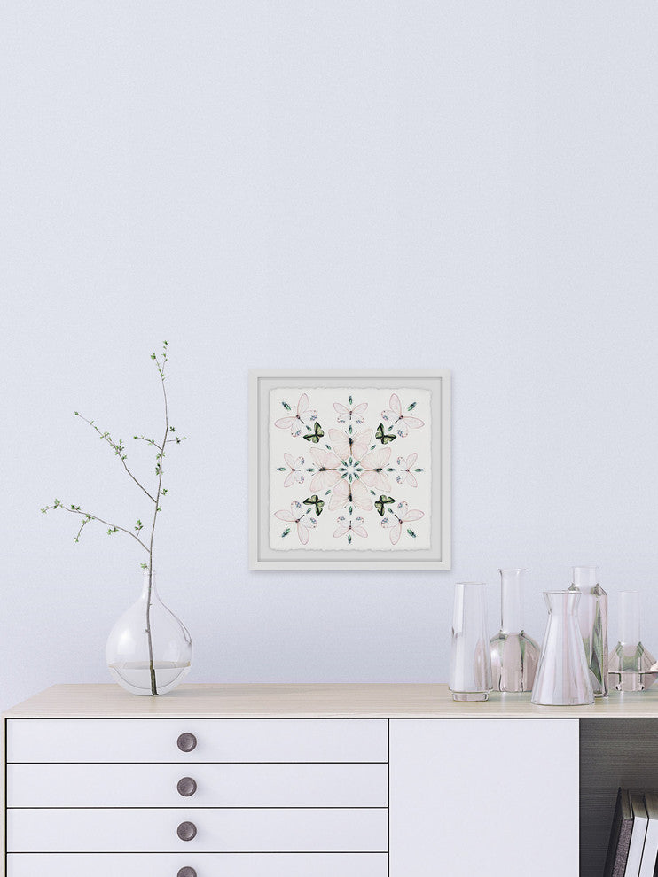 "Pink Extensions" Framed Painting Print, 12"x12"